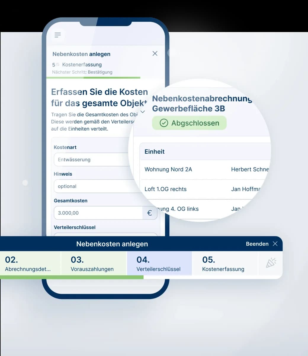 Nebenkostenabrechnung in der Hausverwaltung